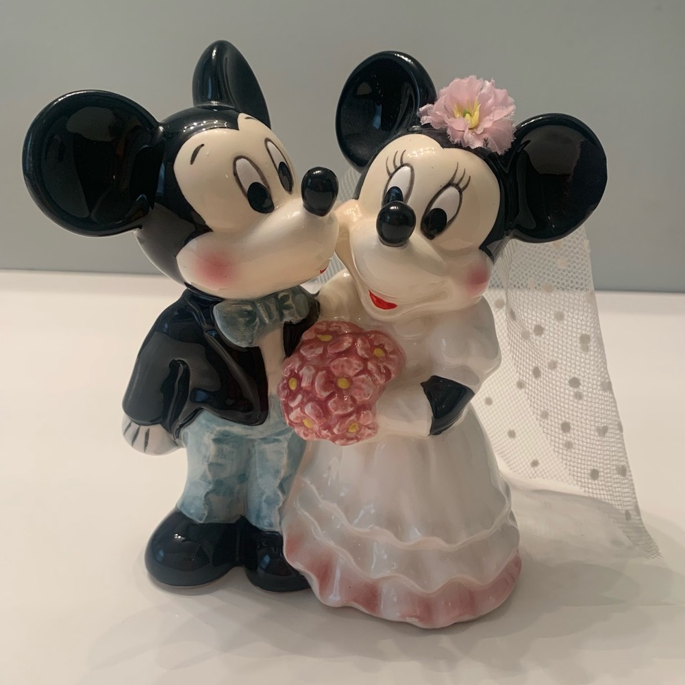 💕Wedding Day Bridal Couple Minnie & Mickey Vintage Piece